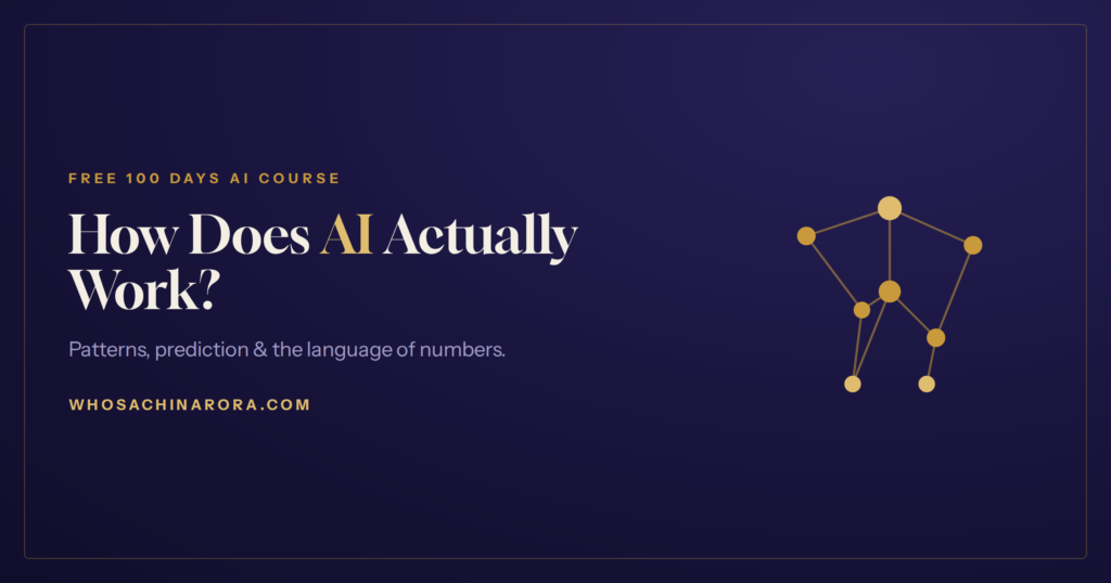How does AI work — patterns, prediction and numbers